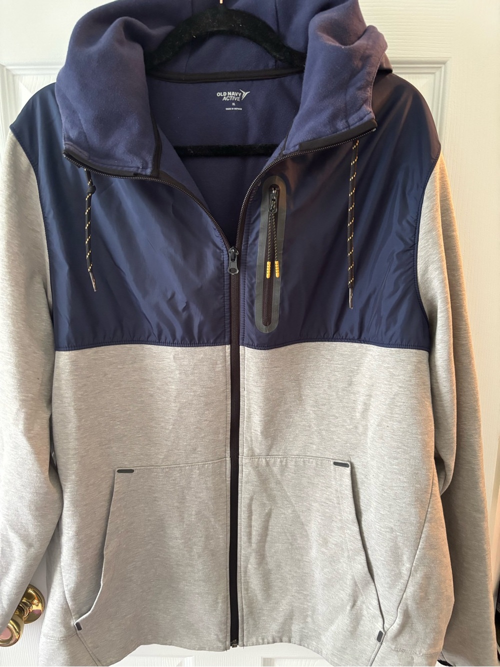 Old Navy Navy and Gray Men’s Lightweight Hooded Jacket XL
